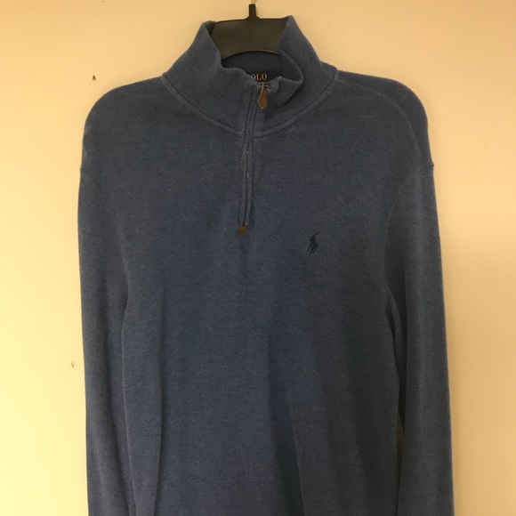 🥣🎽🎣Sexy Blue Ralph Lauren Quarter Zip - Picture 2 of 4